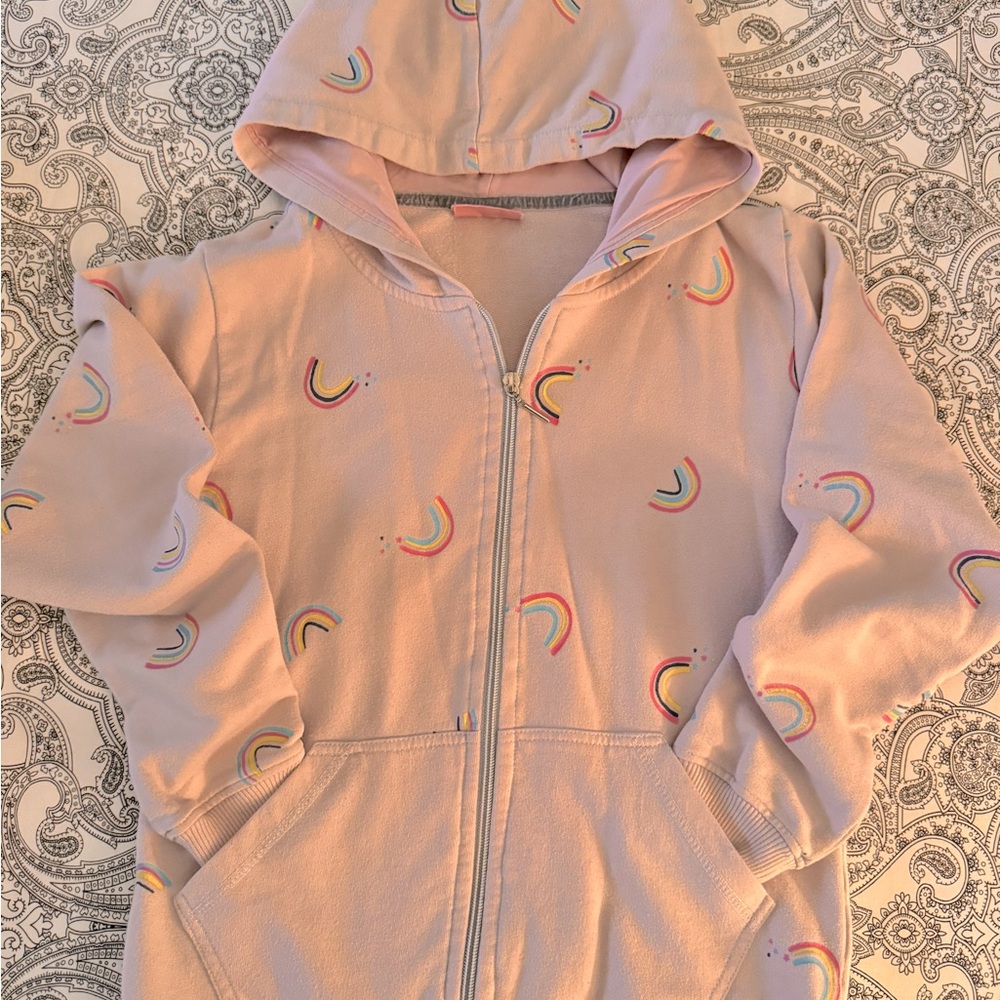 Sweet Candy Pastel Hoodie with Rainbow Embroidery